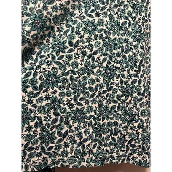 Lands End Women’s MP Turtleneck Blue Green Floral Paisley Print Soft Long Sleeve - Picture 10 of 14